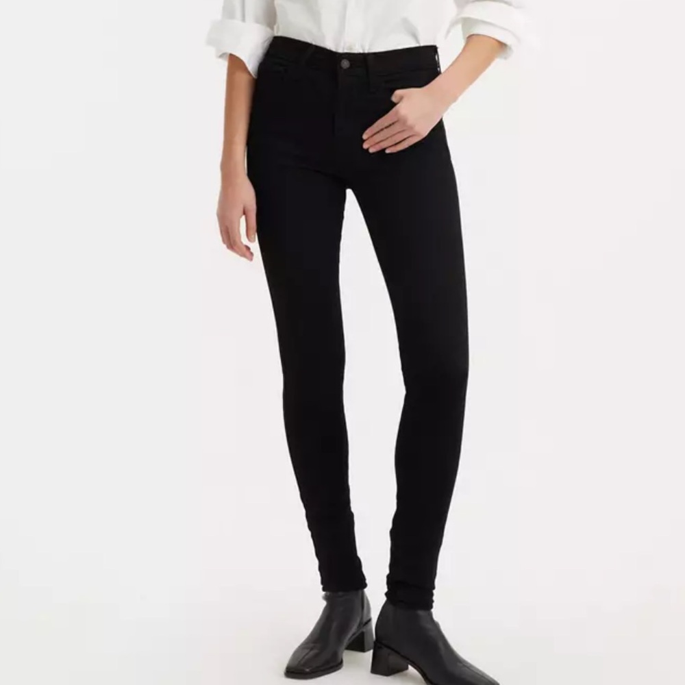 Levi’s 720 High Rise Super Skinny Black Jeans Denim 29 8